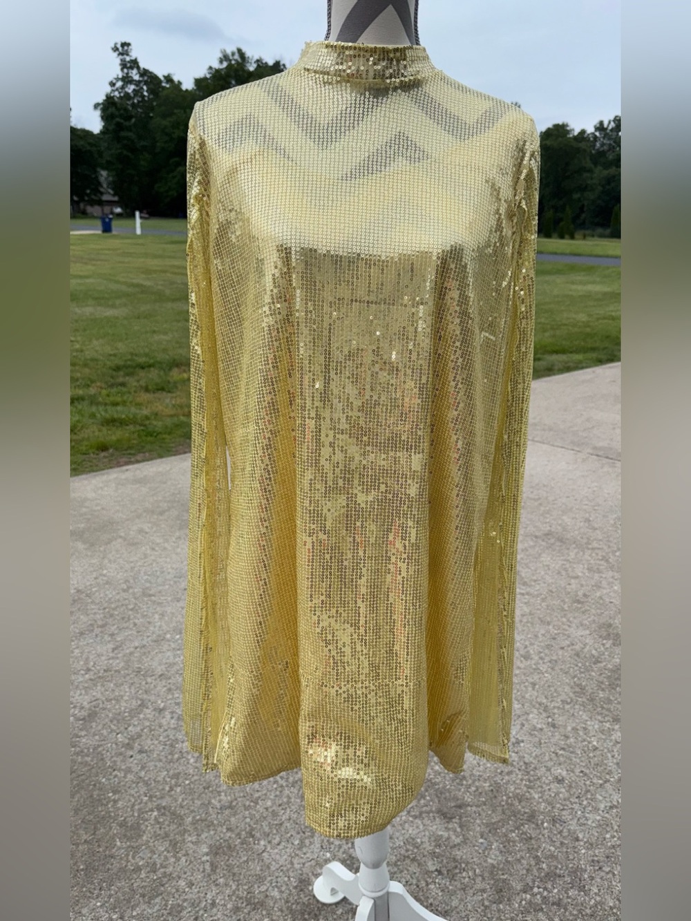 Gold Sequin A-Line Women’s Skirt